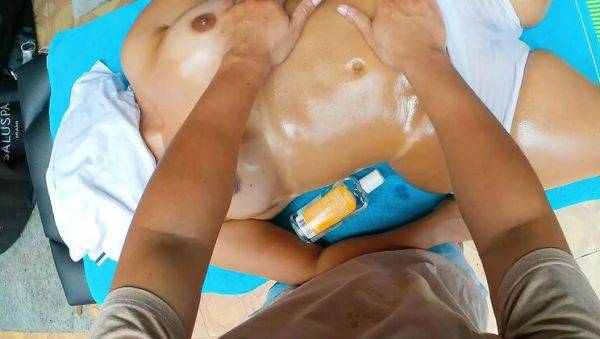 Hot Latina Step Mom Gets Naughty Massage From Neighbor - Cheating Amateur Sex - veryfreeporn.com - Colombia on systemporn.com