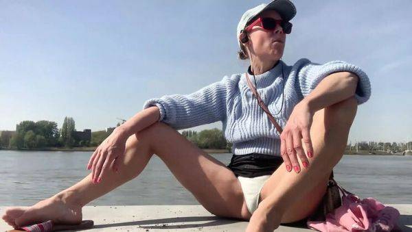 Hot MILF Lolacam Flashes Panties in Spring - Outdoor Exhibitionist Fun - porntry.com on systemporn.com