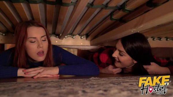 Katy Rose & Charli Red Stuck Under Bed Threesome - Big Cock Blowjob & Wet Pussy Fun - veryfreeporn.com on systemporn.com