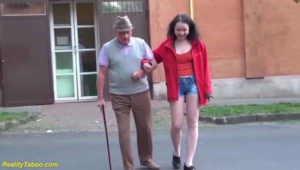 Lucky Horny Grandpa Fucks Teen Step-Granddaughter First Time - Amateur Homemade Sex - porntry.com on systemporn.com