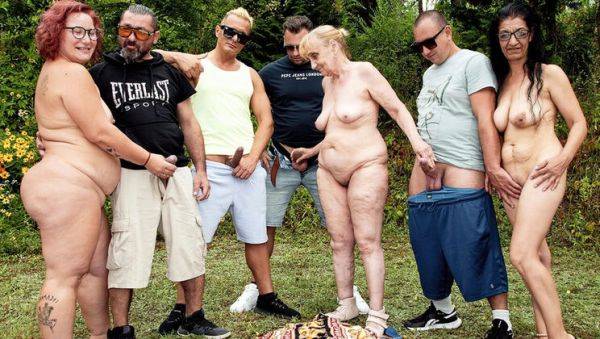 Mature Outdoor Anal Fisting Orgy with Rob & Nanney - Rough DP, ATM, Group Sex - porntry.com on systemporn.com