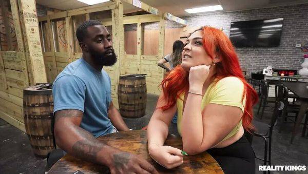 Big Tits Blowjob & Hardcore Action - Sharpening Her Skills with James Angel & Scarlett Venom - porntry.com on systemporn.com