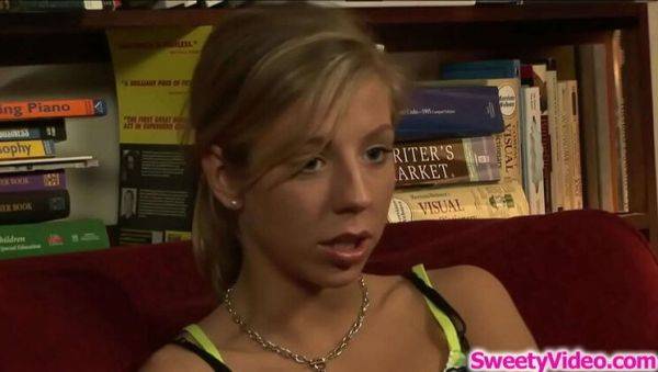 Blonde MILF Michelle Lay fucks teen Chastity Lynn with strap-on - lesbian pussy licking & orgasm - porntry.com on systemporn.com