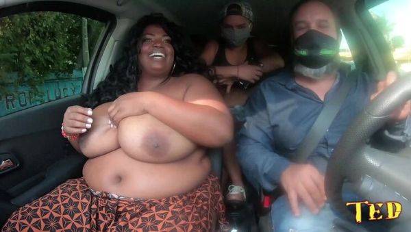 Fernanda Freire BBW Ride with Huge Natural Tits - Public Car Sex with Joao & Jhonny - veryfreeporn.com on systemporn.com