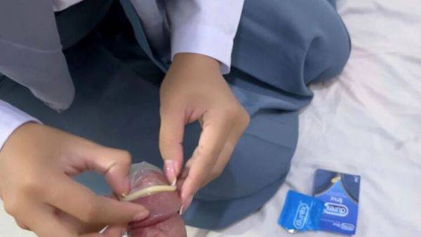 Hot Indonesian Teen Clarelia Fucks Jamsen with Condom - Tight Pussy & Fear of Pregnancy - xxxfiles.com - Indonesia on systemporn.com