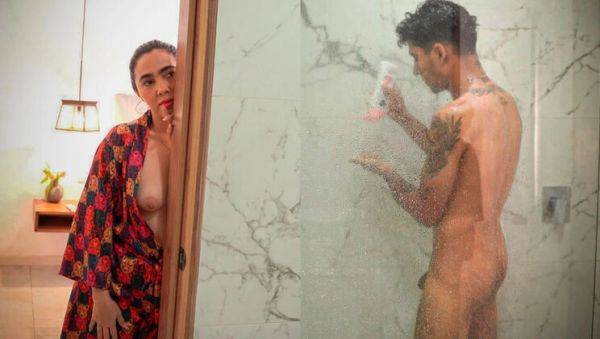 Thick Latina Stepmom Fucks Skinny Stepson After Catching Him Showering - porntry.com - Colombia on systemporn.com