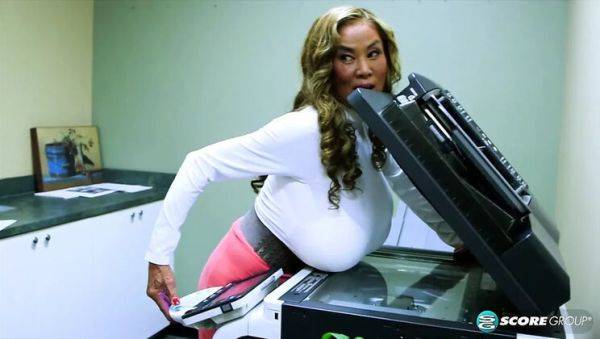 Big Tits Asian Minka Fucks Hard in Office - Blowjob & Cumshot - porntry.com on systemporn.com