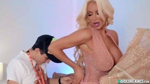 Nicolette Shea's Huge Tits Get Fucked Hard by Young Fan - Blonde MILF Takes Big Cock - xxxfiles.com on systemporn.com
