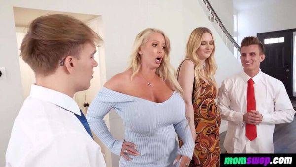 Big Ass Step Moms Reward Their Boys with Hot Orgy After Dinner - Alura Jenson, Audrey Madison - veryfreeporn.com on systemporn.com
