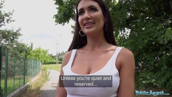 Princess Jas shows off her big Asian tits in public sex for cash - porntry.com - Britain on systemporn.com