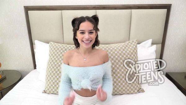 18-Year-Old Aria Valencia's First Porn - Blowjob & Casting Couch Teen - porntry.com on systemporn.com