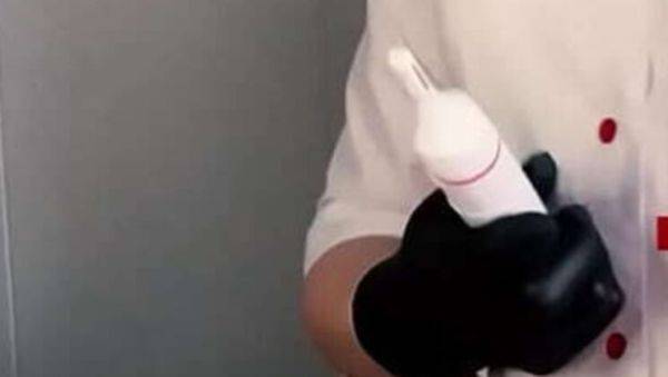 Blonde MILF Nurse SugarNadya Makes Client Cum Hard with Gloved Handjob - English Subs - porntry.com - Britain on systemporn.com