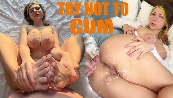 Try Not to Cum Challenge - Hottest Russian Teen with Big Tits & Massive Cumshots - porntry.com - Russia on systemporn.com
