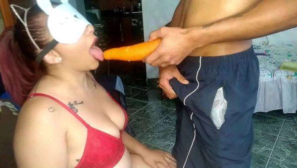 Blindfolded Latina Wife Tricked Into Sucking Cock & Swallowing Cum - Flavor Game Fun! - porntry.com on systemporn.com