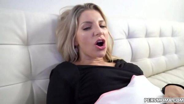 Ashley Fires seduces stepson with her big tits and spread legs on couch - xxxfiles.com on systemporn.com