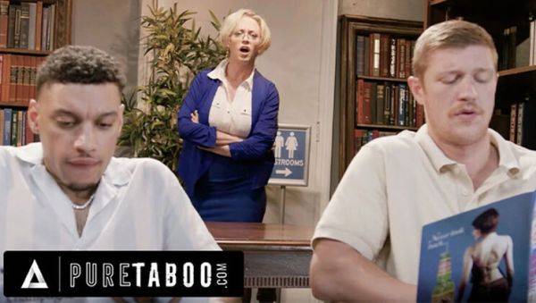 Caught Masturbating Librarian Dee Williams Fucks Hard in Public Library Threesome - xxxfiles.com on systemporn.com