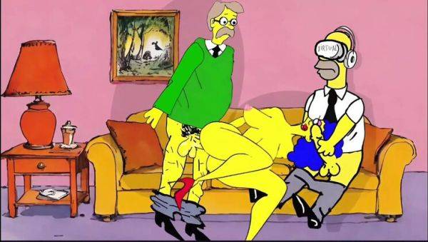 Neighbor Fucks Horny Housewife While Hubby Watches Porn on Couch - porntry.com on systemporn.com