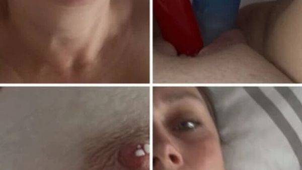 Saskialove87 German Amateur MILF Double Dildo & Vibrator Solo Masturbation Orgasm - veryfreeporn.com - Germany on systemporn.com