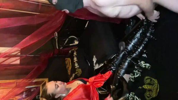 Blonde Dominatrix in Latex Fucks and Humiliates Small Cock German - xxxfiles.com - Germany on systemporn.com
