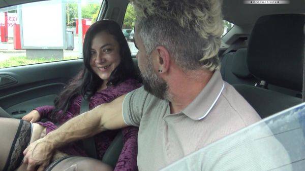 Christina Santes - Behind The Of Hairy Banging In The Car - videohdzog.com on systemporn.com