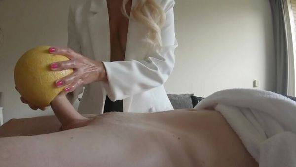 Hot Girl Melon Handjob Milking Big Cock at Dick Spa - porntry.com on systemporn.com