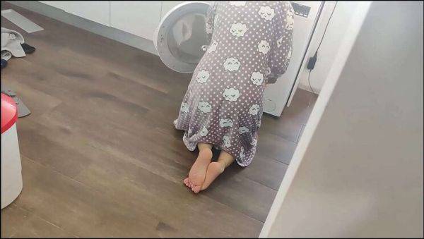 Asian MILF Squirting Miss gets doggy style fucked in washing machine by Hard Rock's big cock, cumshot on ass - porntry.com on systemporn.com