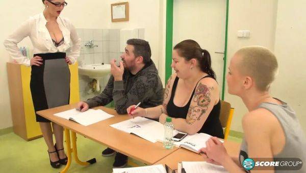 Lovely Vanessa Y. Horny Teacher Shows Her Big Tits and Hairy Pussy in Class - xxxfiles.com on systemporn.com