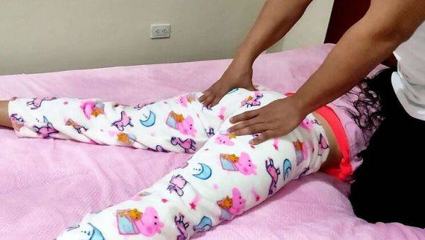 Stepdad Pervert Massages Teen Stepdaughter's Pussy and Ass After She Hurts Leg - porntry.com on systemporn.com