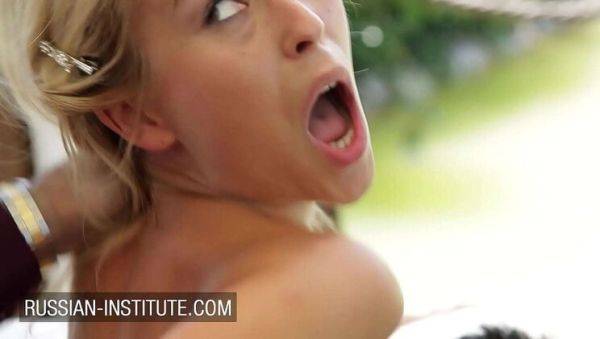 Lola Reve French Blonde Teen Outdoor Threesome Anal DP - porntry.com - Russia - France on systemporn.com