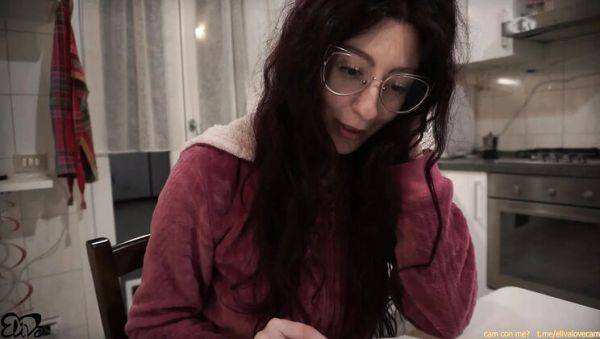 Italian Amateur Girlfriend ElivaLove Fucks in Bedroom with Rough Sex and Creampie Finish - xxxfiles.com - Italy on systemporn.com