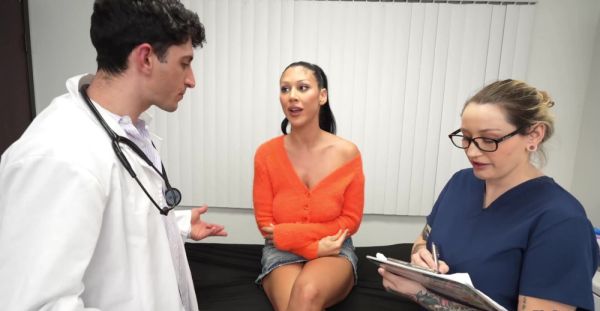 Hot brunette Queenie Sateen gets fucked by a doctor in hd - alphaporno.com on systemporn.com