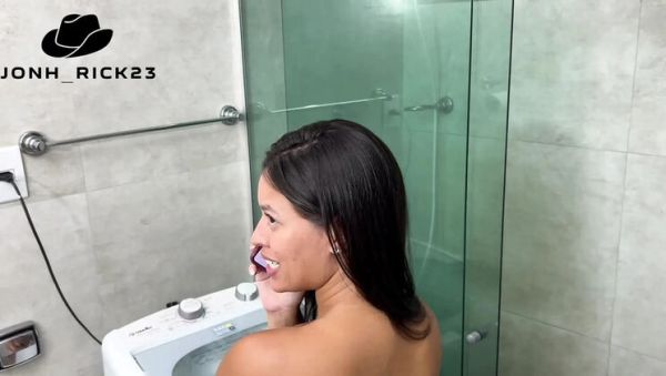 Bruna Paz Fucks BBC in Shower - Big Ass Doggy Style Creampie - xxxfiles.com - Brazil on systemporn.com