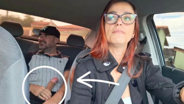 Skinny Redhead Brazilian Taxi Driver Catches Client Jerking Off in Backseat - Amateur Car Masturbation & Public Nude - veryfreeporn.com - Brazil - Portugal on systemporn.com