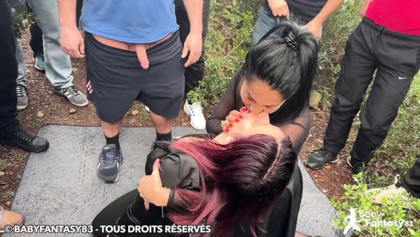 Babyfantasy83 & Mexicanna Forest Gangbang - Amateur MILF Blowjob & Cumshot Orgy - porntry.com - France on systemporn.com