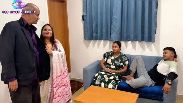 Indian Family Swap Foursome: Stepdad & Stepson with Desi Girls Aksha & MastiGirl750 in Hotel Sex - porntry.com on systemporn.com