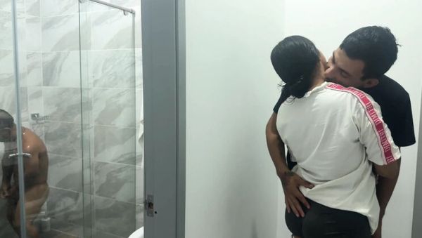 Cheating wife gets anal creampie from lover while husband showers - xxxfiles.com - Colombia on systemporn.com