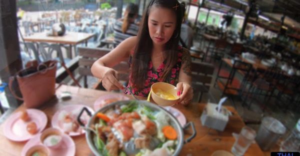 Asian babe in fishnets gives top-notch BJ while getting pounded from behind - alphaporno.com - Thailand on systemporn.com