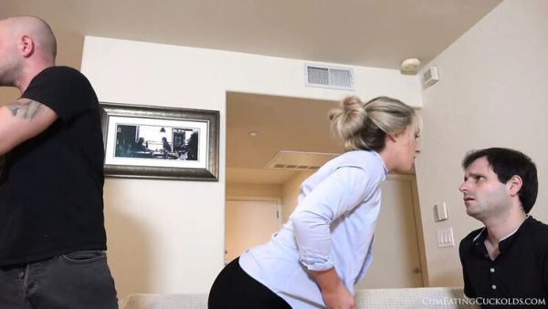 Cuckold Watches Wife Fuck a Real Man - Kate Kennedy Blowjob Footjob Cum Eating - veryfreeporn.com - Britain on systemporn.com