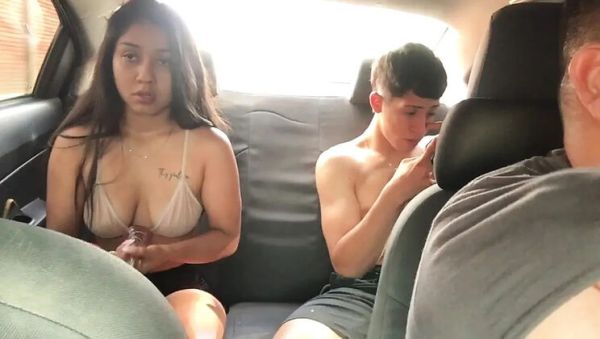 Hot Latina girlfriends fuck in my car - porntry.com - Spain - Colombia on systemporn.com