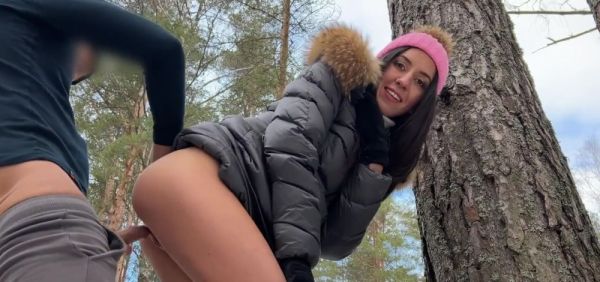 Real Sex in Winter Snowy Forest with Cum in Pussy - Creampie - inxxx.com on systemporn.com