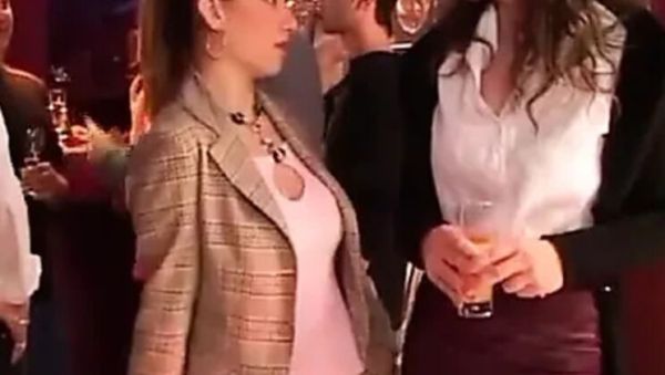 Two Slutty Girls in Night Club Suck and Ride a Giant Hard Cock - veryfreeporn.com on systemporn.com