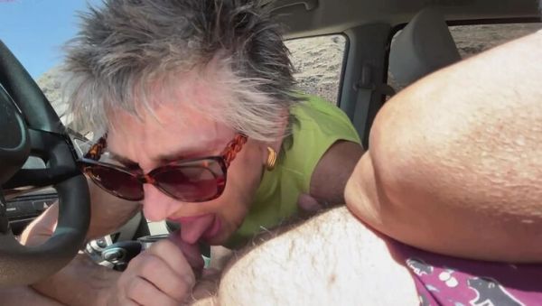 Car Blowjob in Hawaii - Hot Granny Gives Road Head on Oahu Beach - veryfreeporn.com - Britain on systemporn.com