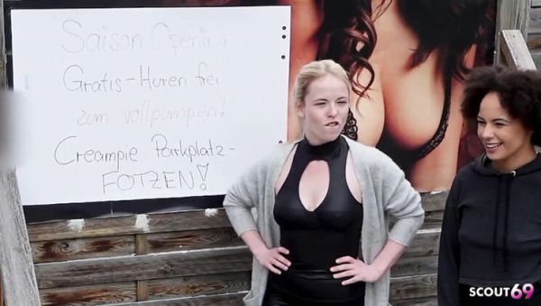 Mia Adler & Lia Amalia German Pick Up Stranger for No Condom Threesome Fuck - porntry.com - Germany on systemporn.com