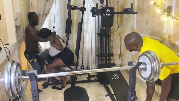 Big Ass Fitness Threesome - Gym BBC Doggy Style with Switcock - veryfreeporn.com - Britain - Nigeria on systemporn.com