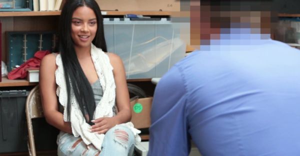 Amateur babes in a steamy interracial threesome, caught by the cop - alphaporno.com on systemporn.com