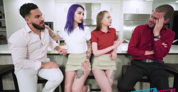 Swingin' skinnies: Peter & Jessae get naughty with Val in a steamy foursome - alphaporno.com on systemporn.com