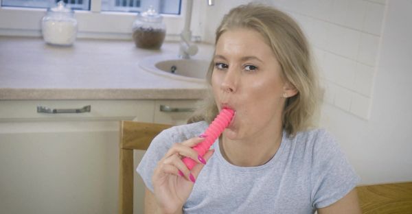 Trimmed temptress Eyla teases with slick solos on a table - alphaporno.com on systemporn.com