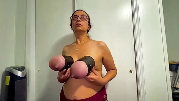 Big Purple Tits Lactating & Tied Up - Amateur MILF VeeVee Vixen Handcuffed - xxxfiles.com on systemporn.com