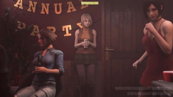 3D Hentai Lesbian Sex: Ashley and Sheva Big Tits Encounter - Resident Evil Animation - porntry.com - Britain - Thailand on systemporn.com