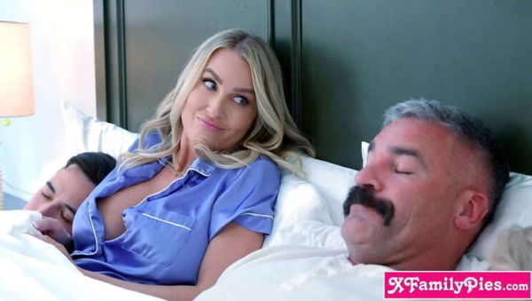 Family Foursome Sex - Blonde Teen & MILF StepMom Group Fuck After Movie Night - porntry.com on systemporn.com